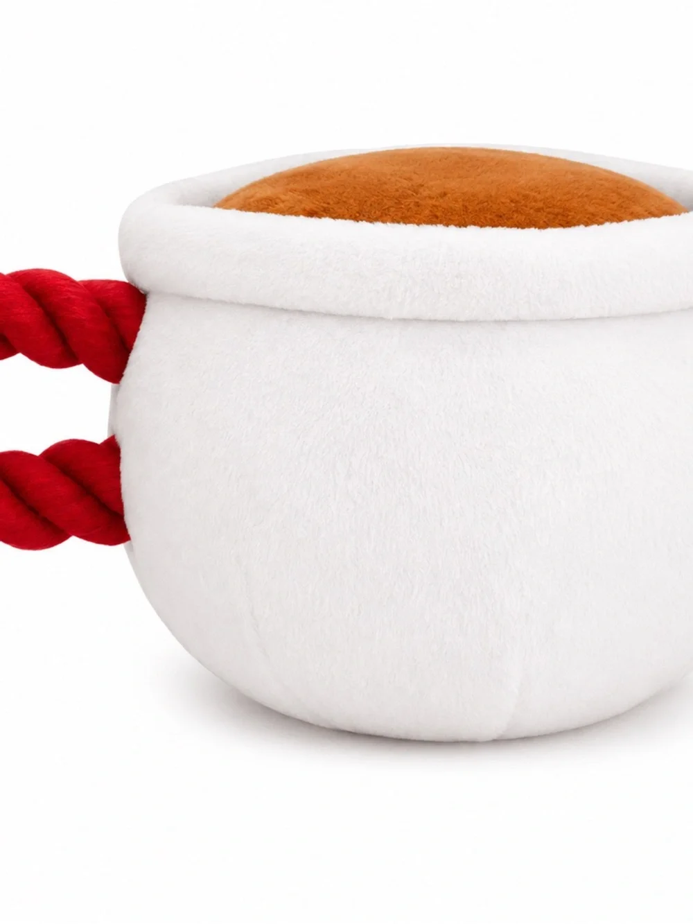 Central Perk Plush Coffee Mug Dog Toy - White & Brown